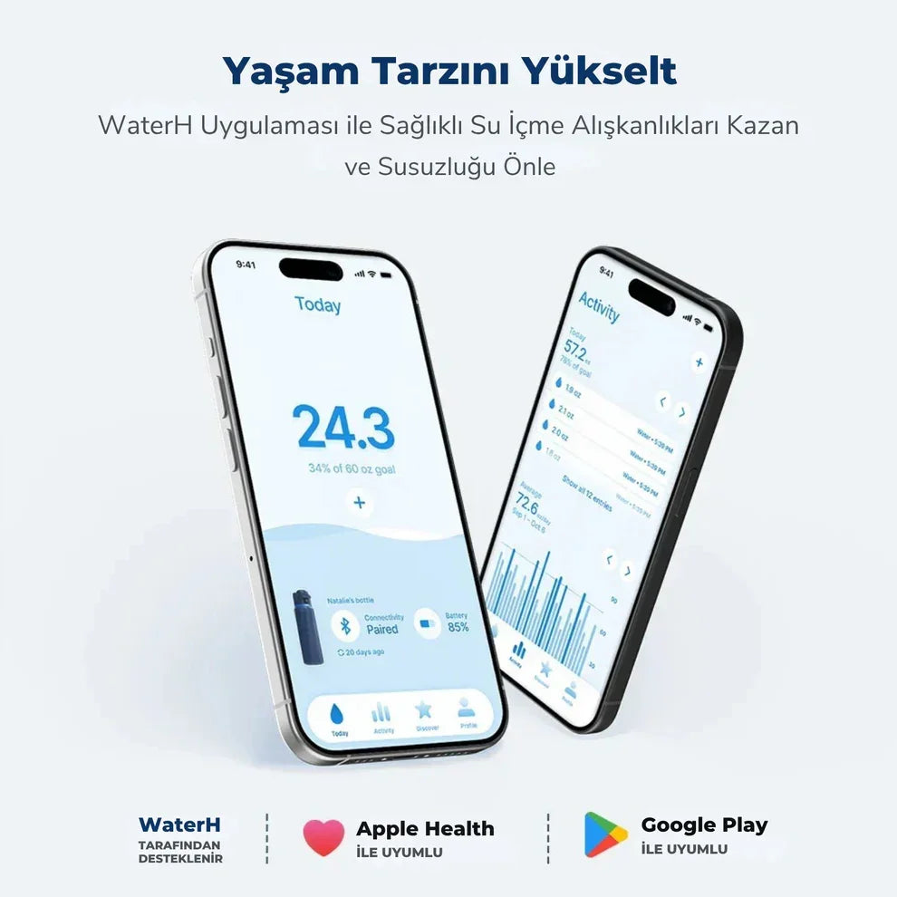 WaterH Boost Akıllı Termos 0.7L/24oz Yeşil