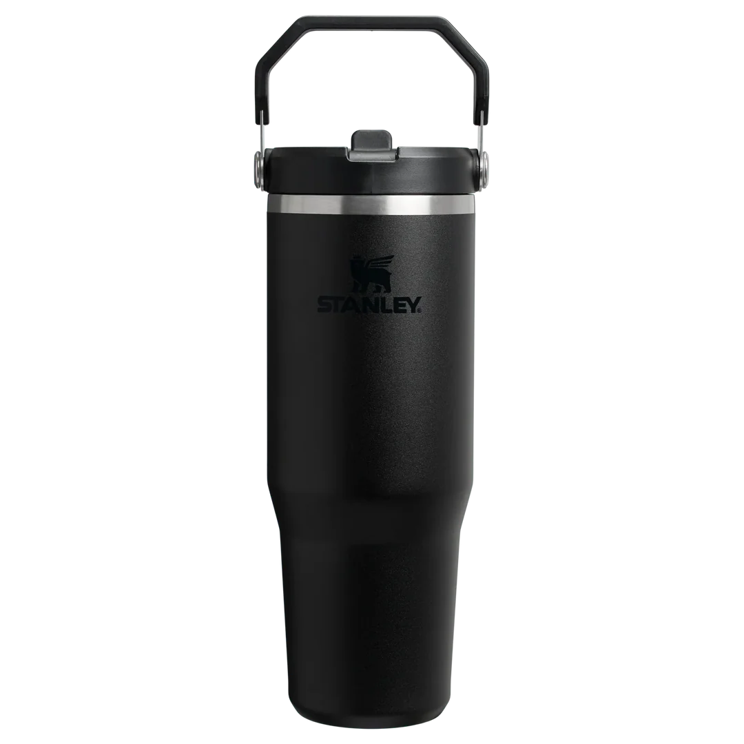 Stanley The Iceflow Flip Straw Tumbler Pipetli Termos Siyah 0.89L
