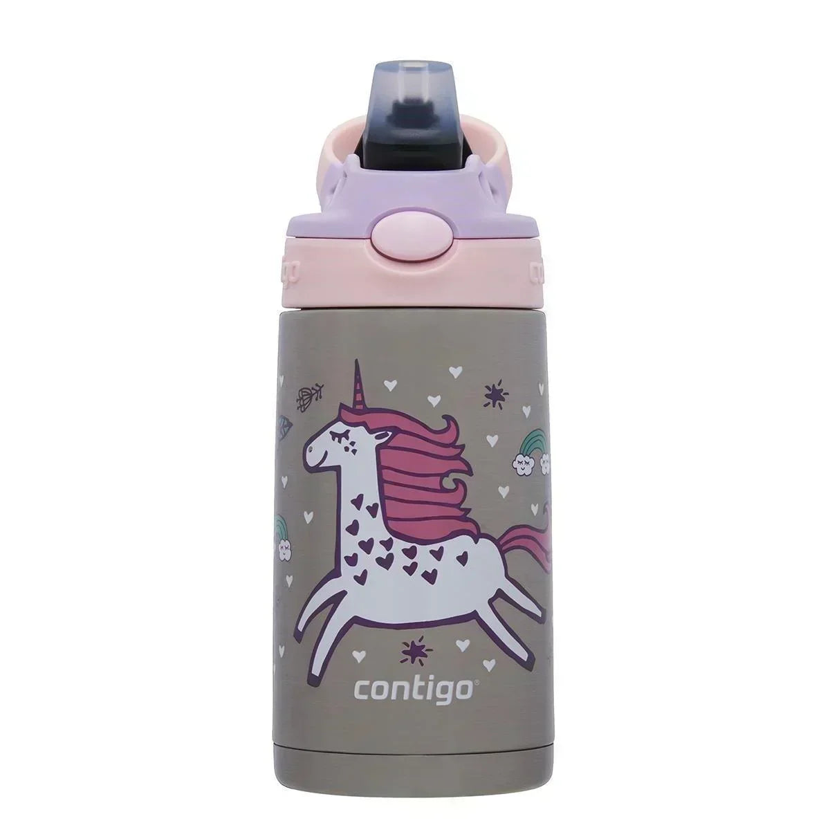 Contigo Gizmo Unicorn Çelik Çocuk Suluğu 380ML Pembe
