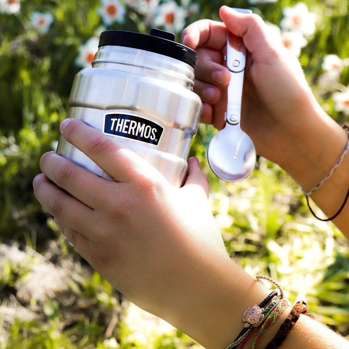 Thermos Çelik Yemek Termosu Mat Gümüş 0.47 L