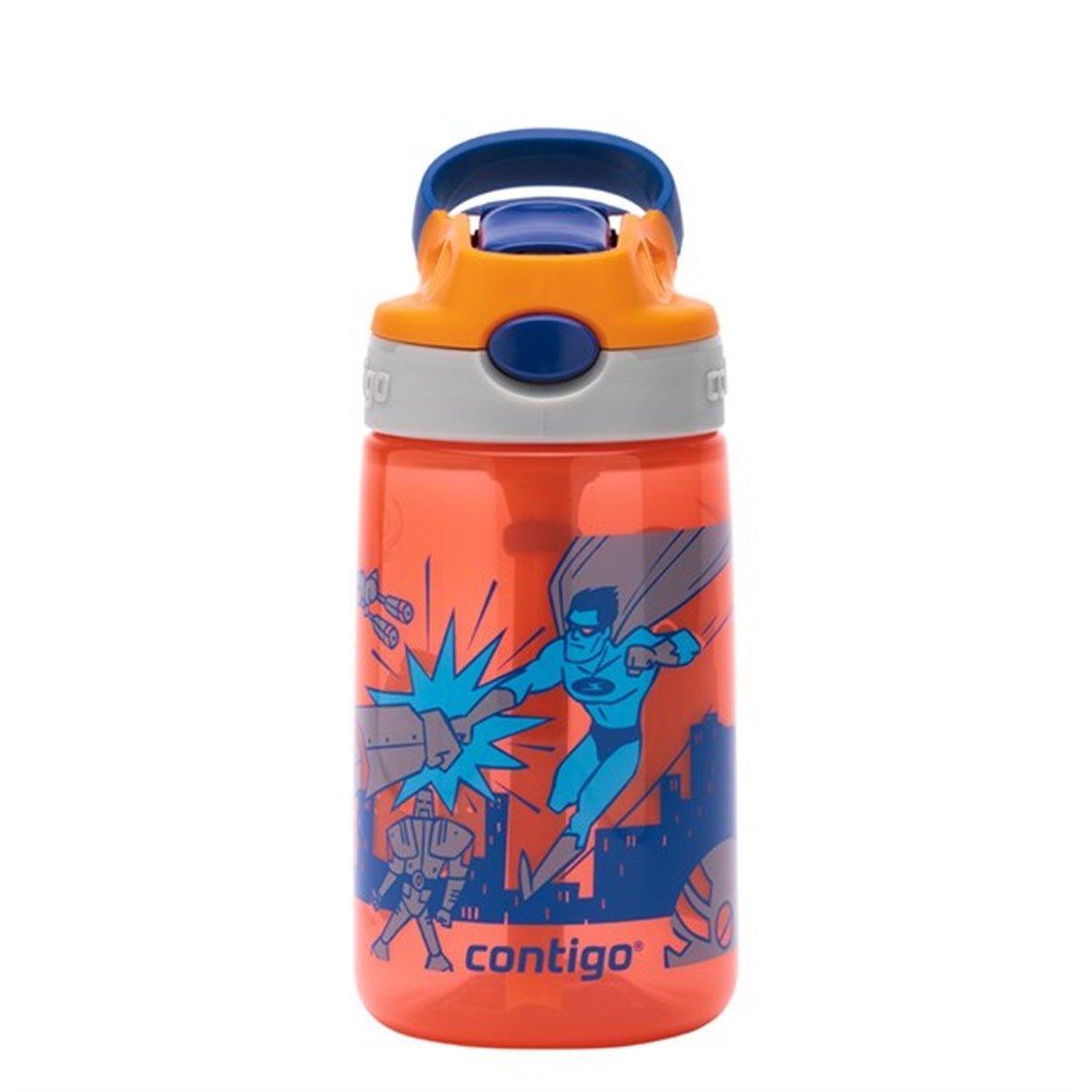 Contigo Gizmo Flip Süper Kahraman  Tritan Çocuk Suluğu 420ML Turuncu