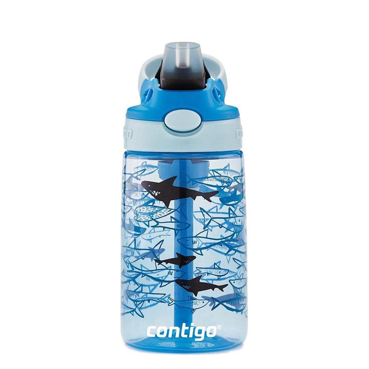 Contigo Gizmo Flip Pro Sharks Tritan Çocuk Suluğu 420ML Açık Mavi