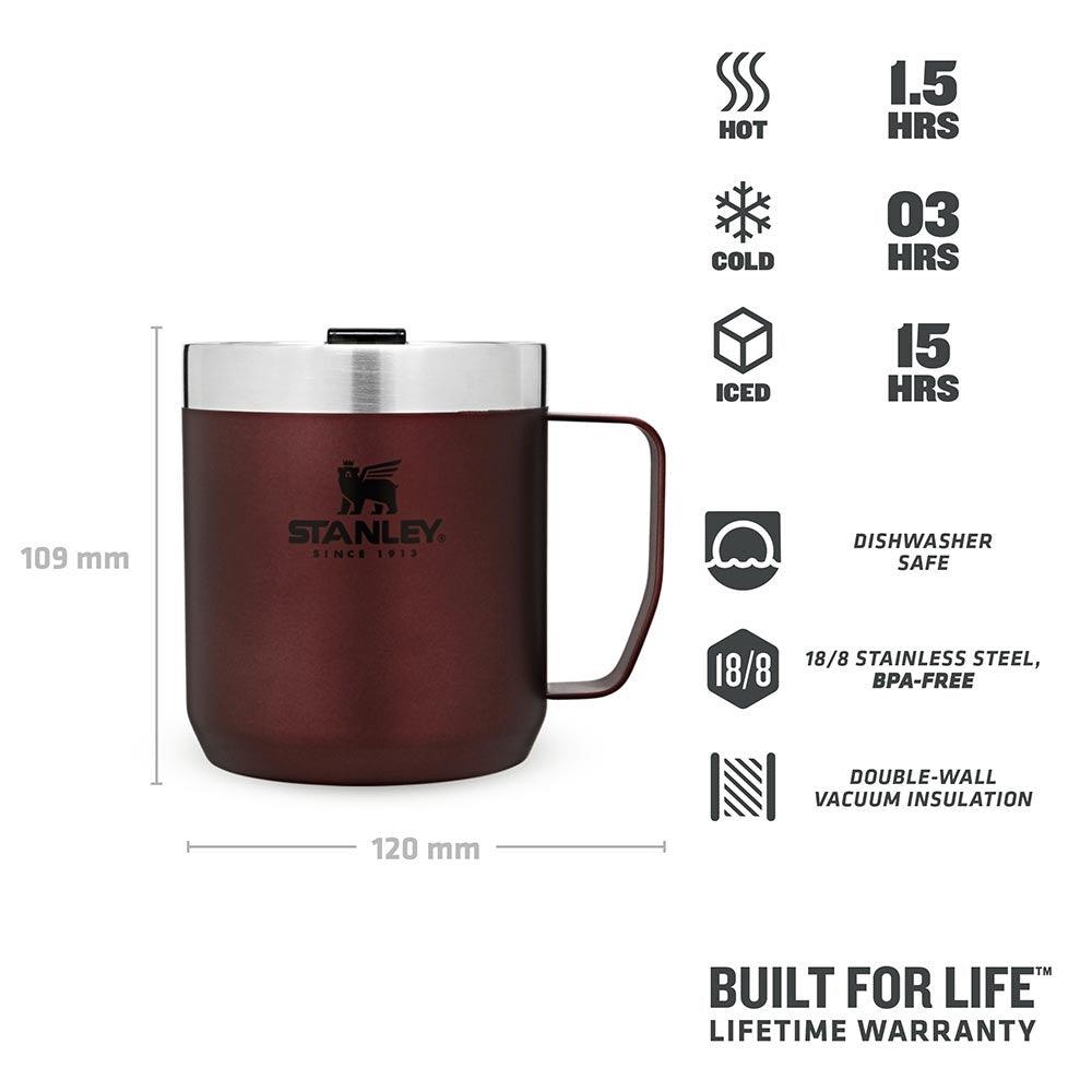 Stanley Classic Mug Kamp Bardağı Bordo 0.35 L