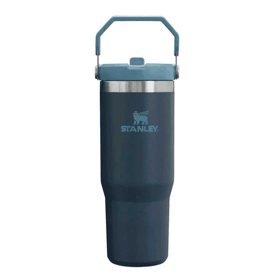 Stanley The Iceflow Flip Straw Tumbler Pipetli Termos  Navy 30 OZ - 0.88L